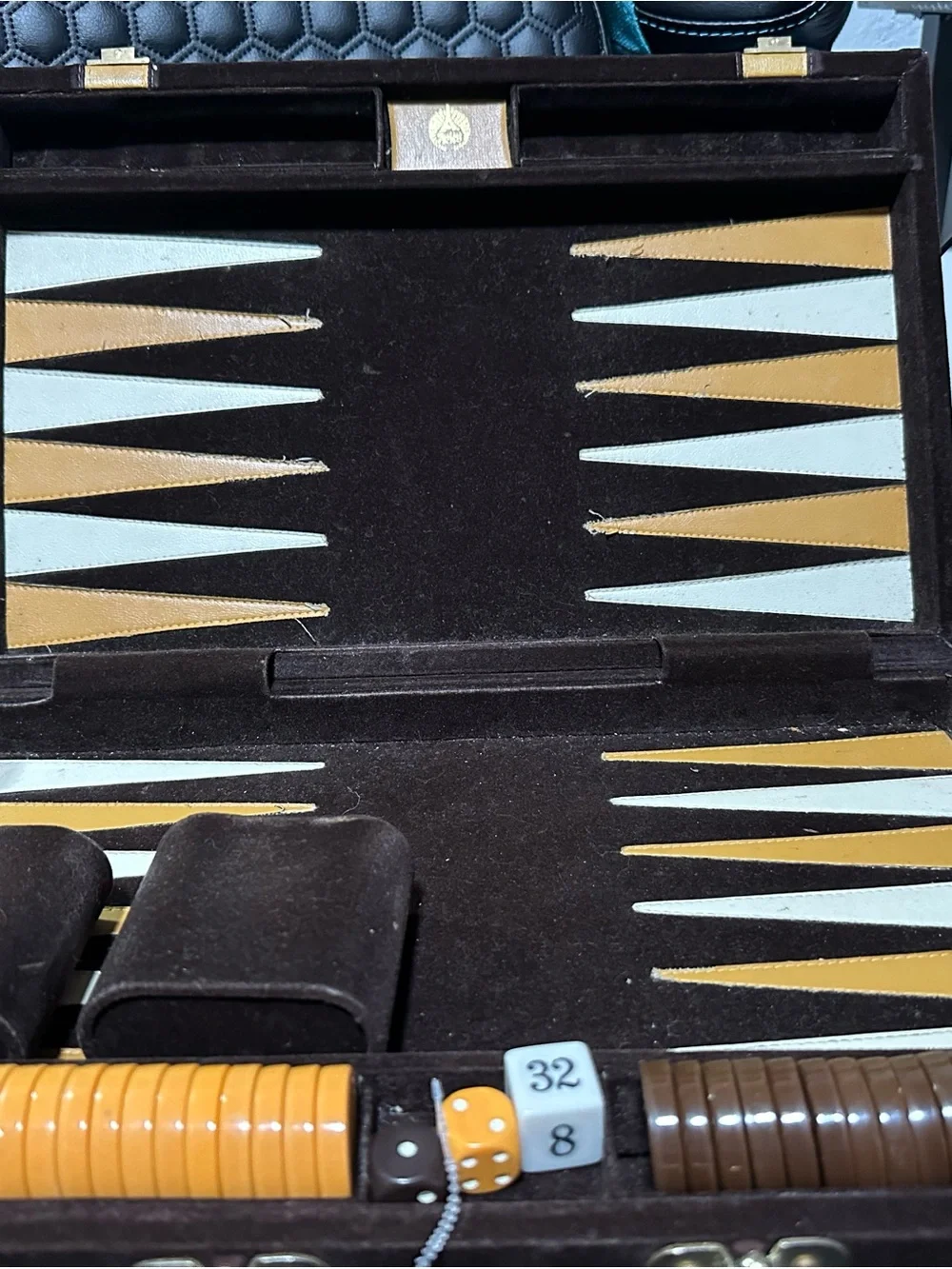 Men’s Travel Game Case with Yellow Leather Handle